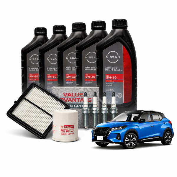 KIT AFINACION 5W30 NISSAN KICKS 2016-2020 CON BUJIAS ORIGINAL